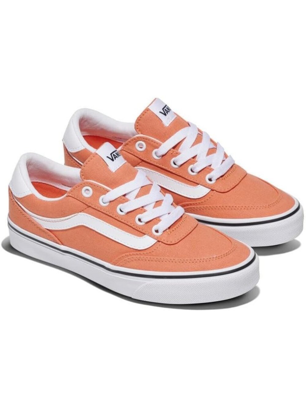 Vans Women's Coral Rust Brooklyn Ls Shoe | Low-top Sneakers Everyday Wear - Picture 3 of 6